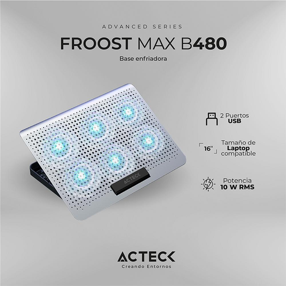 Foto 4 pulgar | Base Enfriadora Acteck Froost Max B480 Laptop 6 Fan Ac-936163 color Blanco