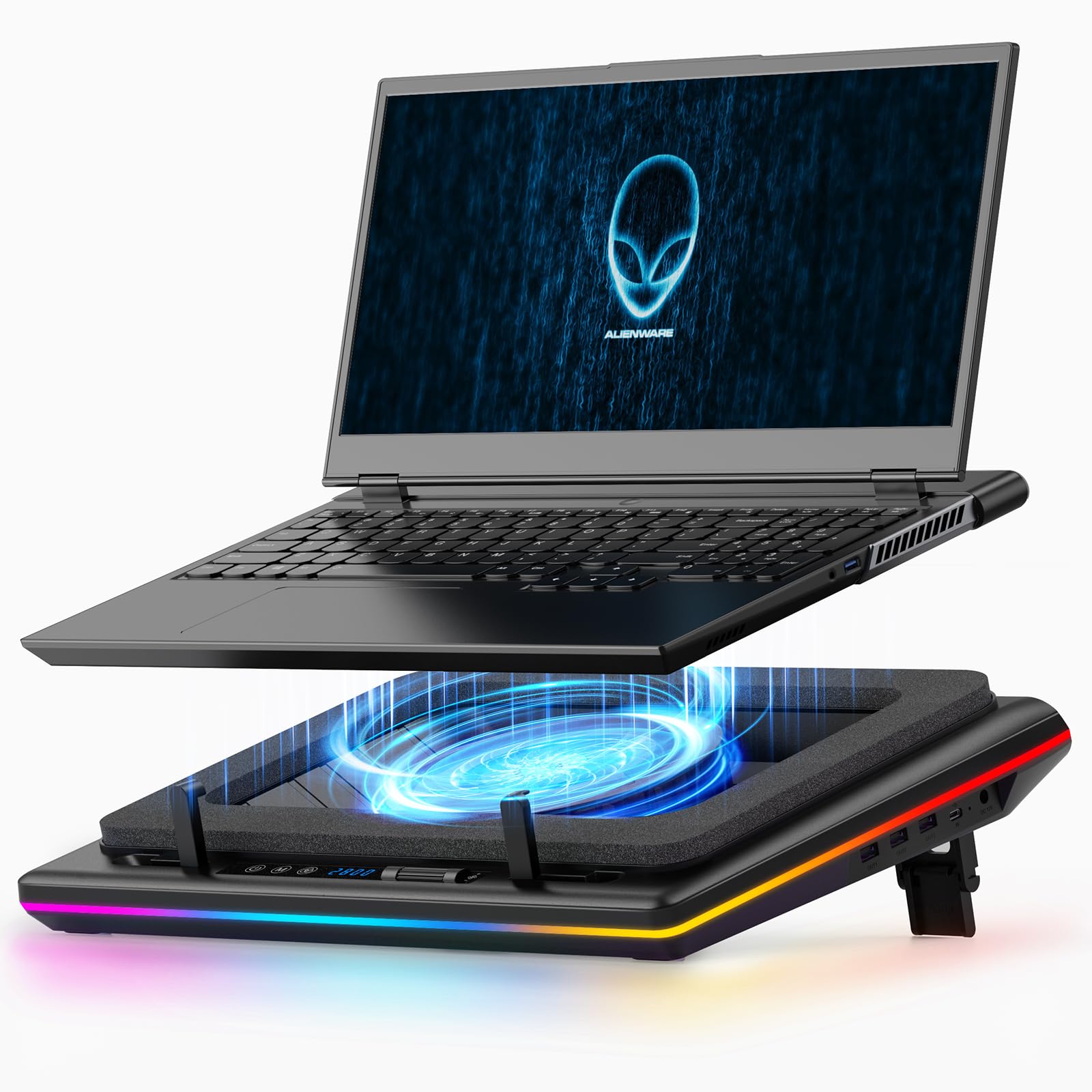 Venta Internacional - Almohadilla De Refrigeración Llano Rgb Con Turboventilador Para Portátiles De 15 A 19 Pulgadas $3,741
