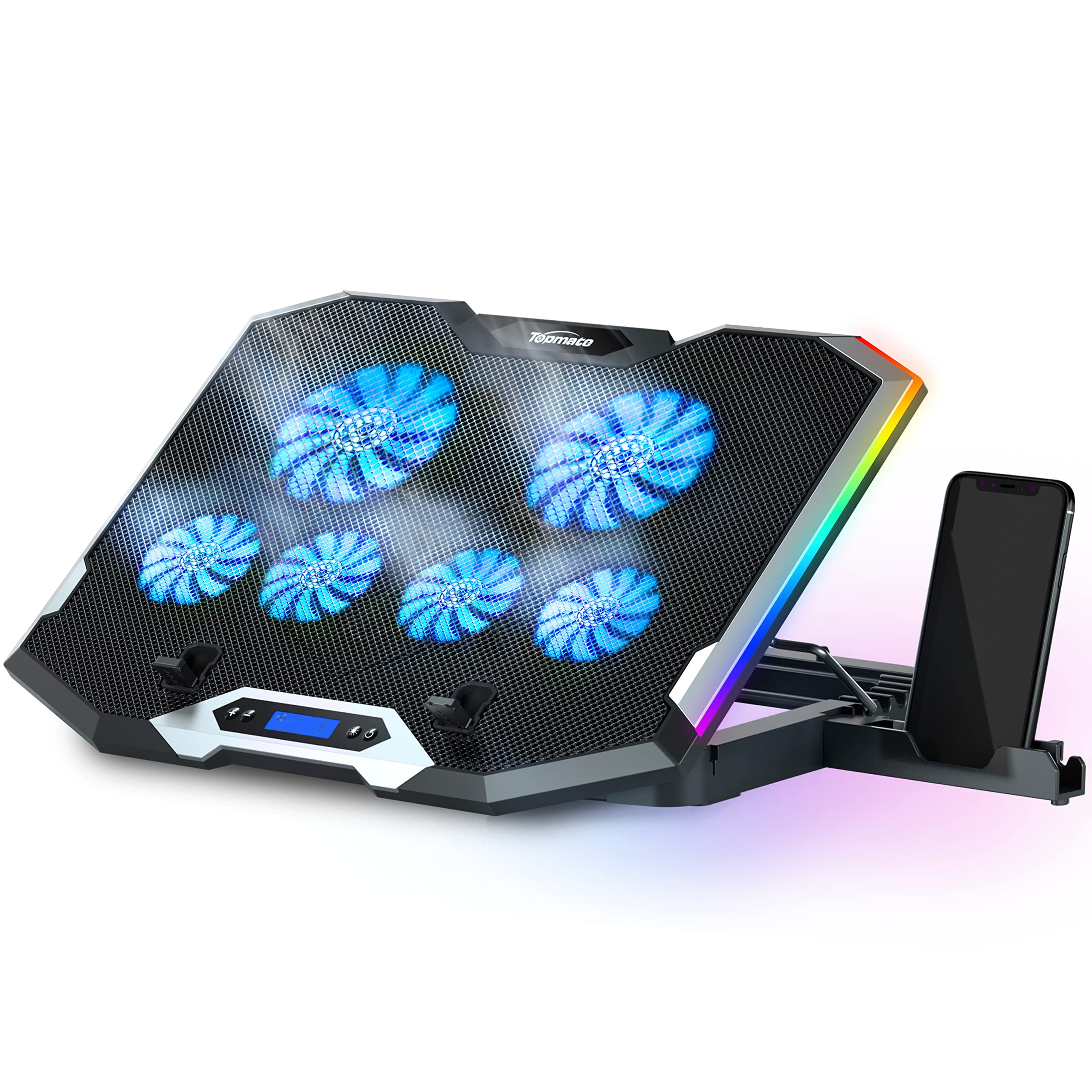 Venta Internacional - Almohadilla De Refrigeración Para Portátil Topmate C11 Rgb Gaming Con 6 Ventiladores De 15-17,