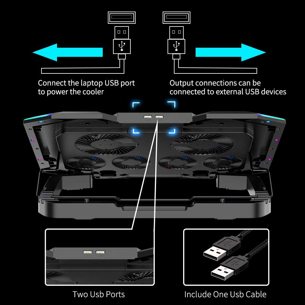 Foto 7 pulgar | Almohadilla De Refrigeración Para Portátil Ice Coorel K9 15-17,3 Pulgadas Con 6 Ventiladores Rgb - Venta Internacional.