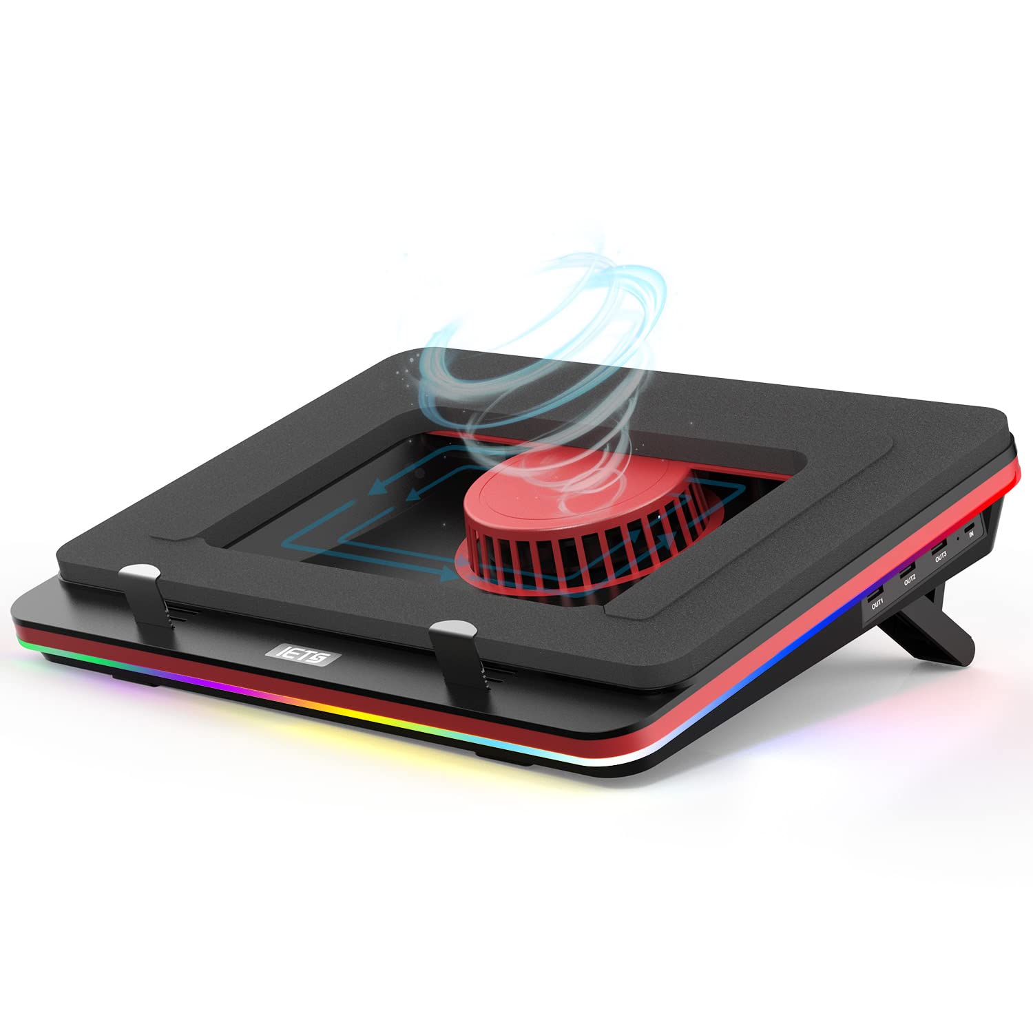 Foto 2 pulgar | Almohadilla de Refrigeración para Portátil Iets Gt500 Potente Turboventilador RGB 13-17.3 - Venta Internacional