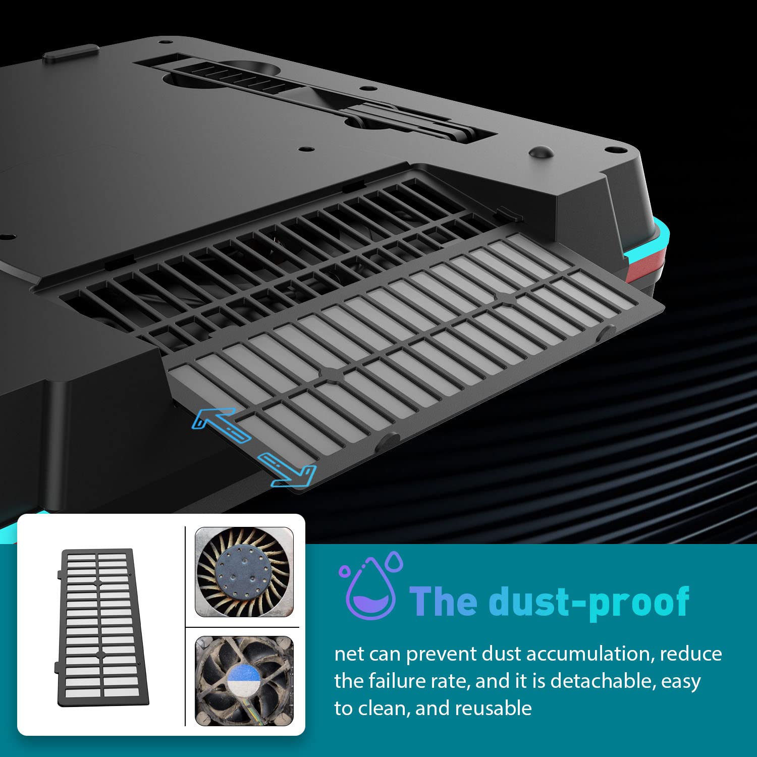 Foto 7 pulgar | Almohadilla de Refrigeración para Portátil Iets Gt500 Potente Turboventilador RGB 13-17.3 - Venta Internacional