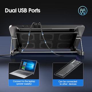 Foto 6 | Almohadilla de Refrigeración para Portátil Aimiuzi Gaming con 6 Ventiladores Portátil de 12 a 17 Pu - Venta Internac