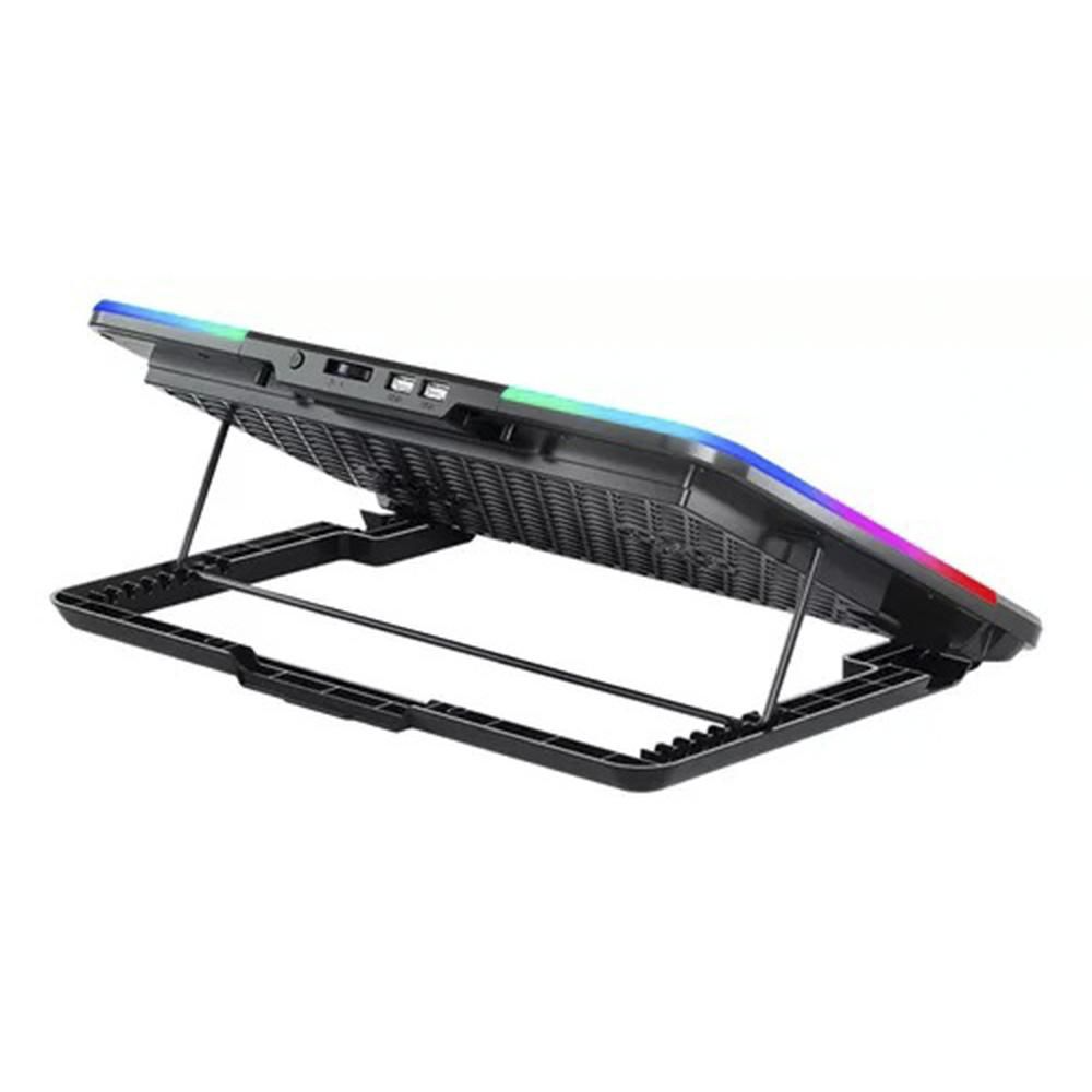 Foto 3 pulgar | Base Enfriadora Acteck Froost Raw Be630 Aluminio + Abs 6x Ventiladores 60 Mm Soporte Para Celular 2x Puertos Usb Rgb