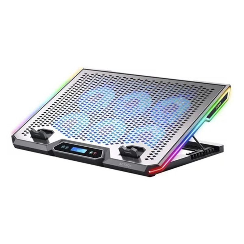 Foto 2 pulgar | Base Enfriadora Acteck Froost Zero Be640 Aluminio + Abs 6x Ventiladores 2x Puertos Usb Rgb
