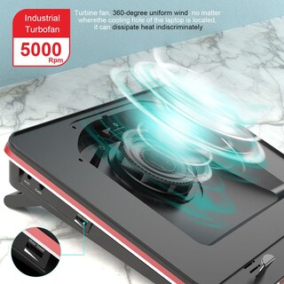 Foto 2 | Almohadilla de Refrigeración para Portátil Iets Potente Turboventilador de 5000 Rpm - Venta Internacional