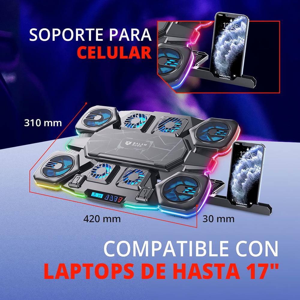 Foto 4 pulgar | Base Enfriadora Balam Rush Eolox Cryotech Ef780 Laptop 17 Pulgadas 8 Fan Negro Br-941112