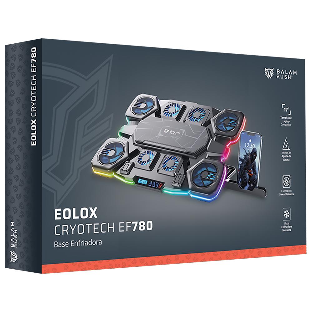 Foto 6 pulgar | Base Enfriadora Balam Rush Eolox Cryotech Ef780 Laptop 17 Pulgadas 8 Fan Negro Br-941112