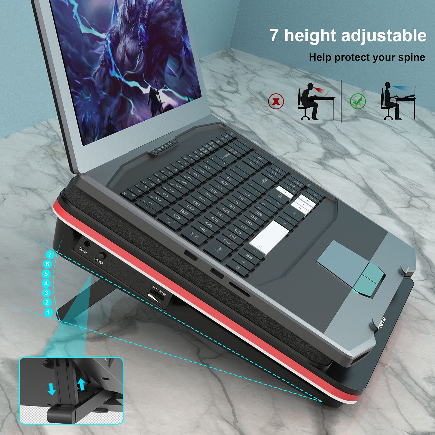 Foto 6 pulgar | Base Enfriadora Iets Gt500 de 17.3" para Laptop-Venta Internacional