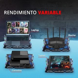 Foto 4 | Base Enfriadora Balam Rush Eolox Frost Ef740 Laptop 17 Pulgadas Altura Ajustable 15 Fan Usb-c Led Br-941136