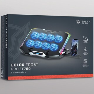 Foto 6 | Base Enfriadora Balam Rush Eolox Frost Pro Ef760 Laptop 17 Pulgadas Altura Ajustable 8 Fan 2xusb Led Br-941129