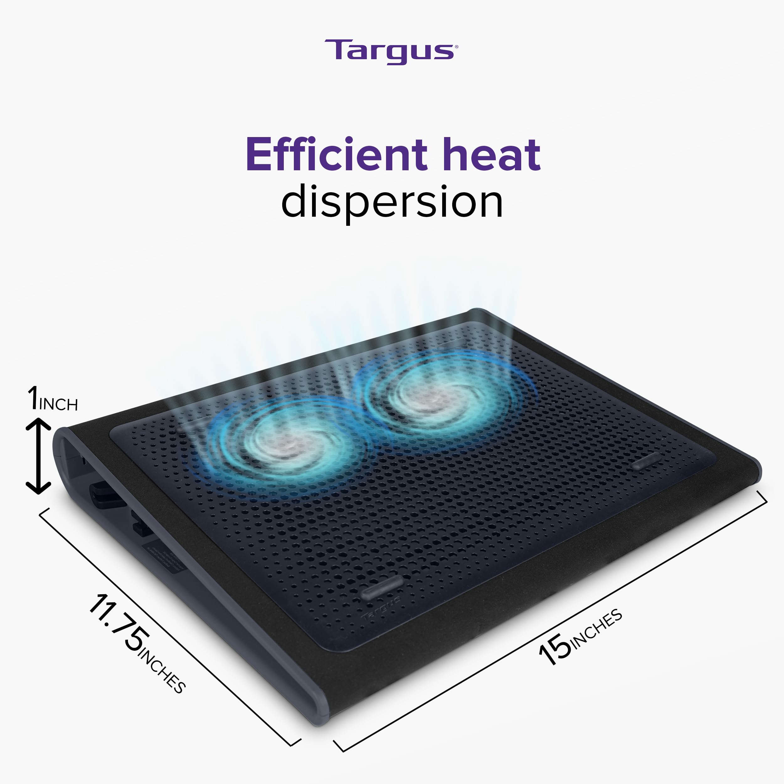 Foto 3 | Almohadilla De Refrigeración Para Portátil Targus Lap Chill Mat, 17 Pulgadas, Doble Ventilador - Venta Internacional.