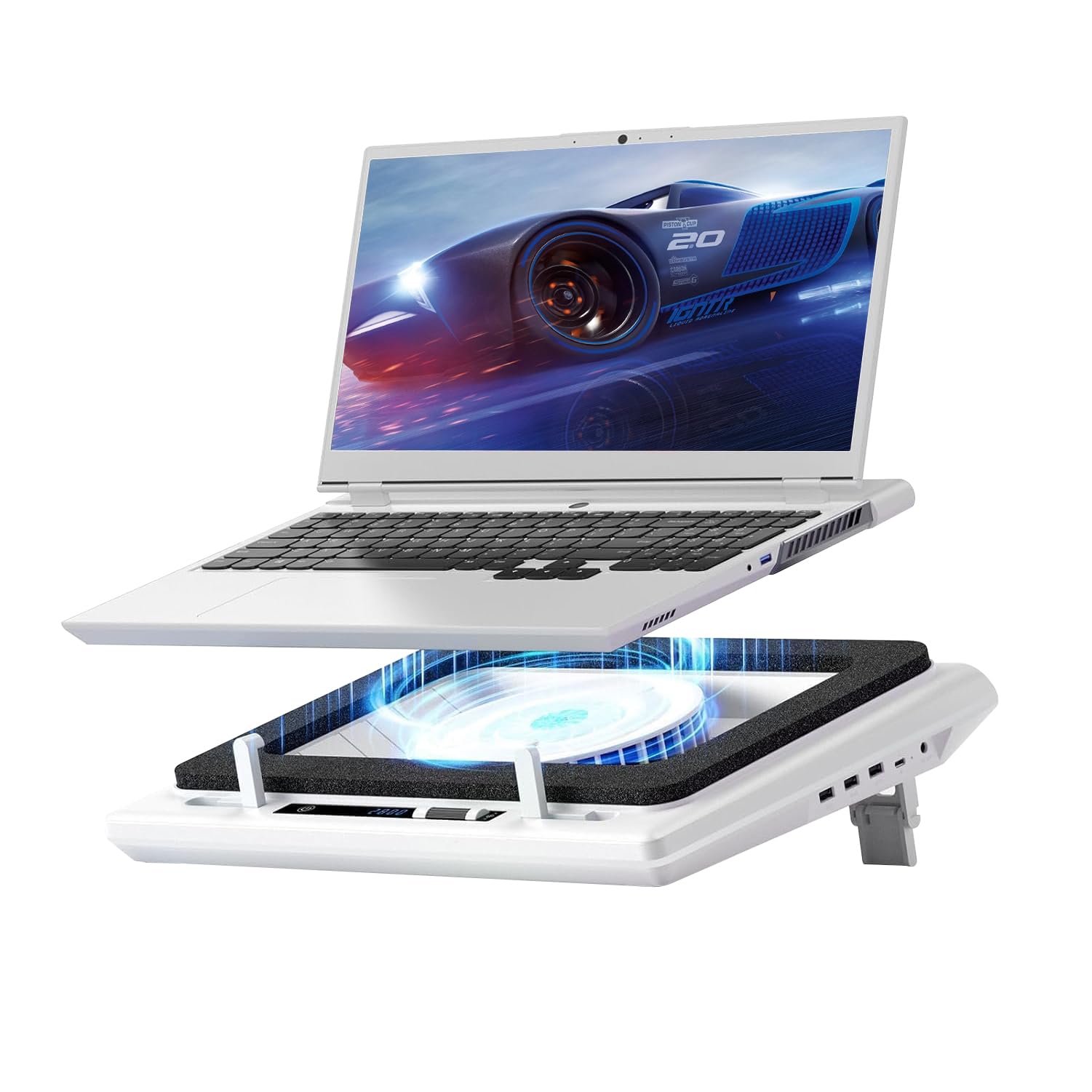 Almohadilla De Refrigeración Para Portátil Llano V13 Con Turboventilador De 14 Cm Para 15 6 A 21 Pulgadas - Ve