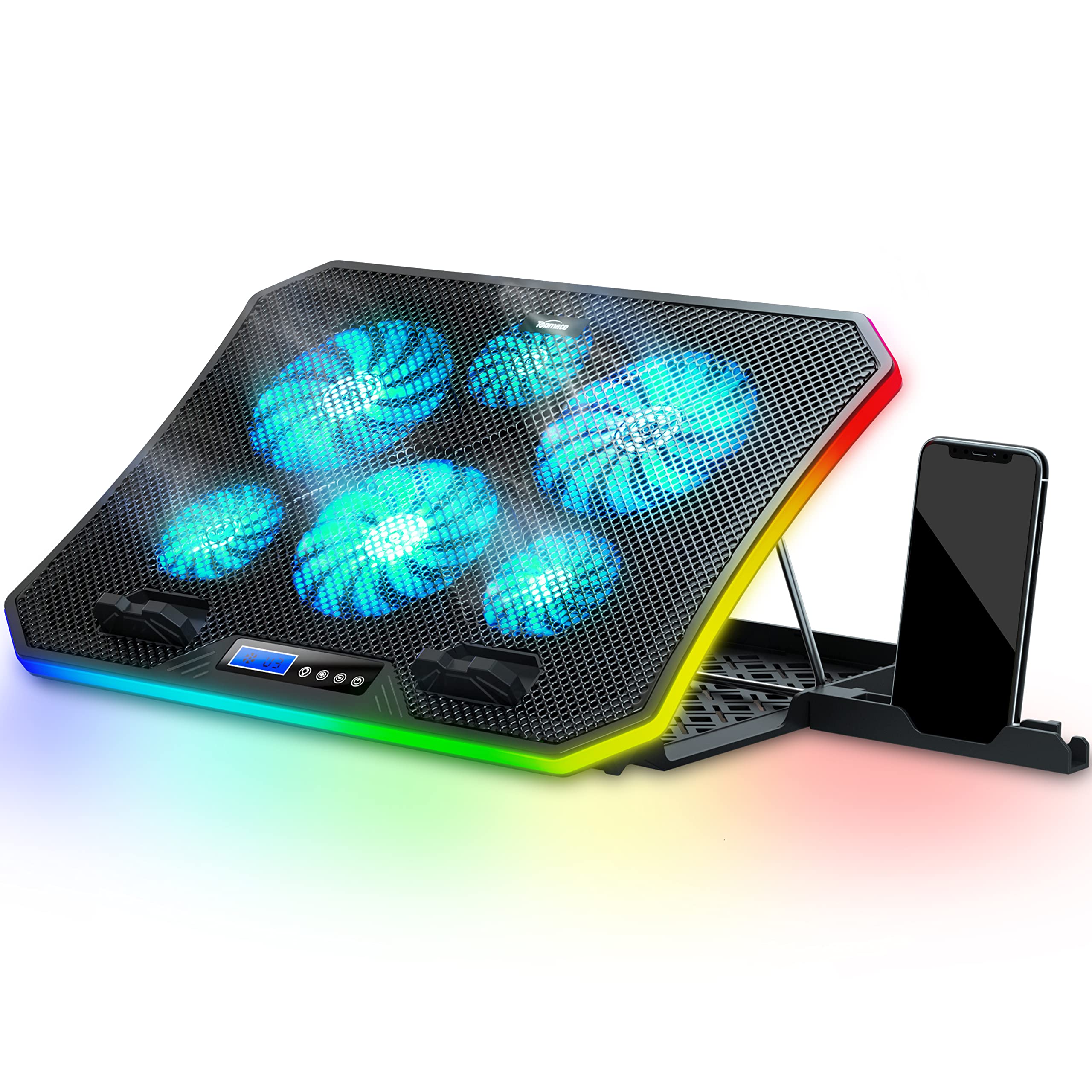 Almohadilla De Refrigeración Para Portátil Topmate C12 Rgb Gaming Con 6 Ventiladores De 17 3'' - Venta Internacional.