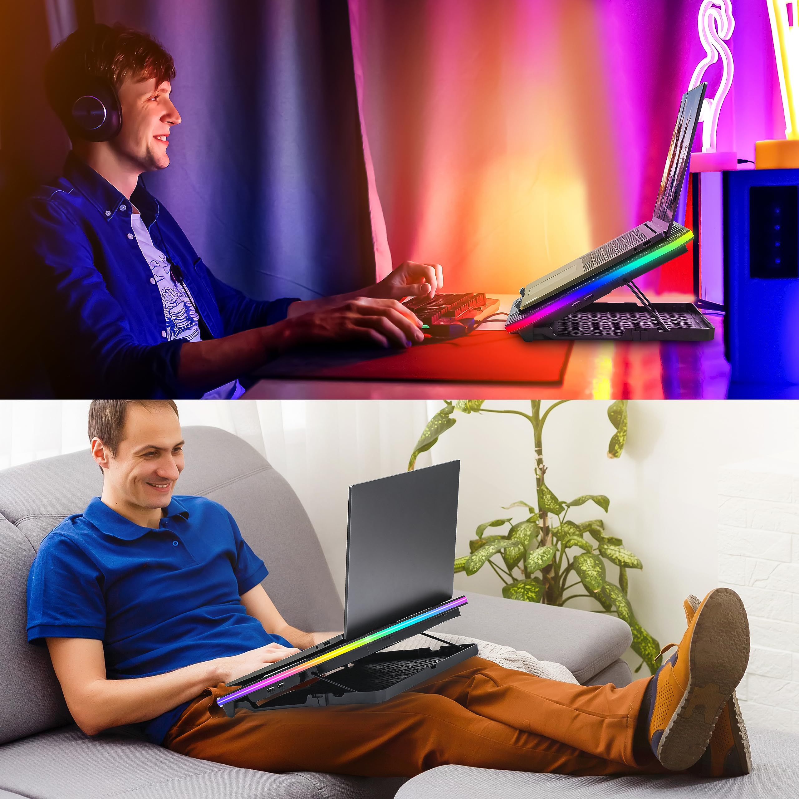 Foto 7 pulgar | Almohadilla De Refrigeración Para Portátil Topmate C12 Rgb Gaming Con 6 Ventiladores De 17 3'' - Venta Internacional.