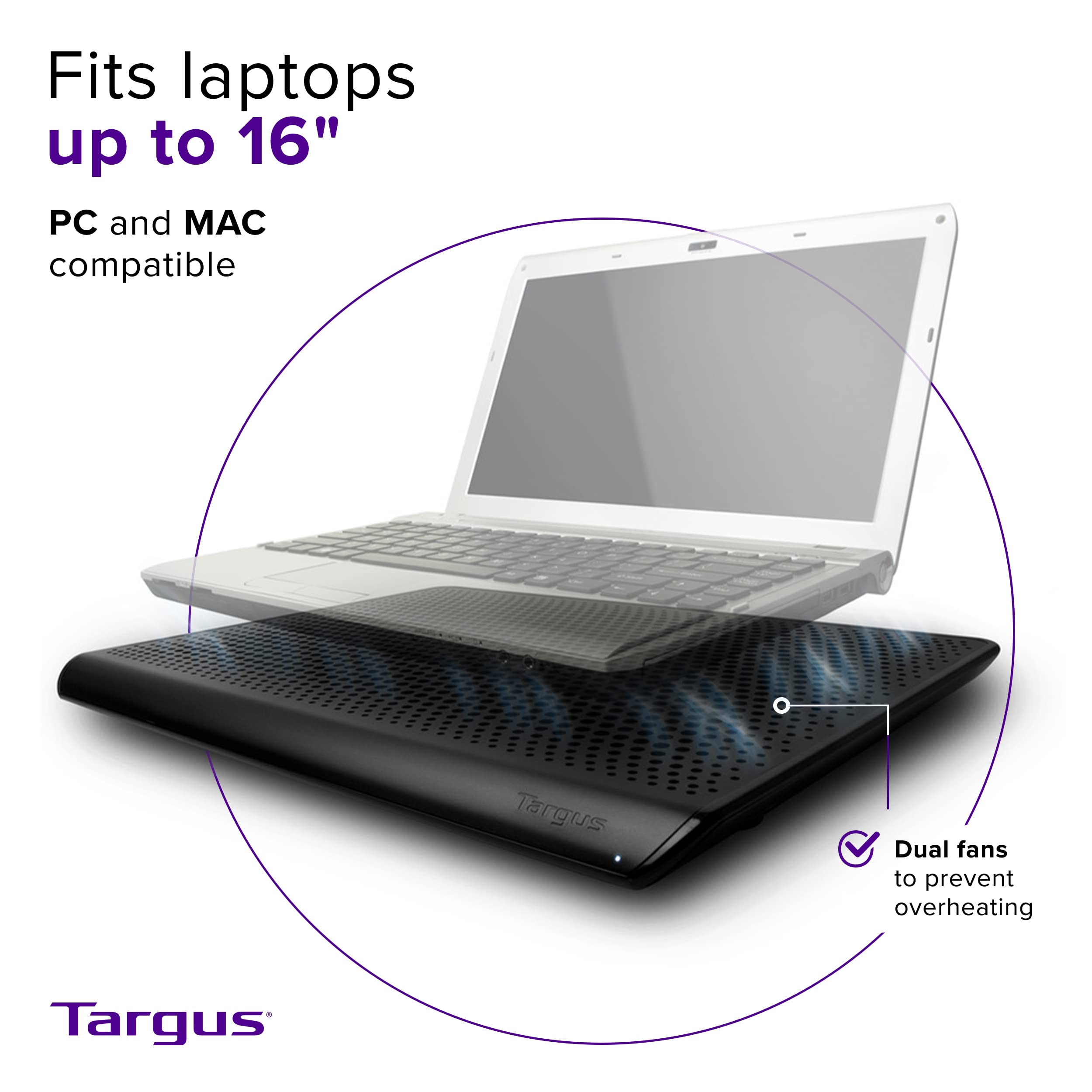 Foto 3 pulgar | Soporte De Refrigeración Para Ordenadores Portátiles Targus Chill Mat De Hasta 16 Pulgadas - Venta Internacional.
