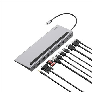 Foto 3 | Adaptador Belkin Multipuertos Usb C 11 en 1 Entradas Usb C - Usb A - Vga - Hdmi - Sd - Gigabit Ethernet Displayp