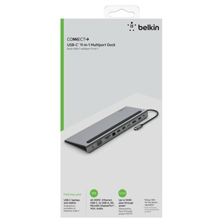 Foto 6 | Adaptador Belkin Multipuertos Usb C 11 en 1 Entradas Usb C - Usb A - Vga - Hdmi - Sd - Gigabit Ethernet Displayp