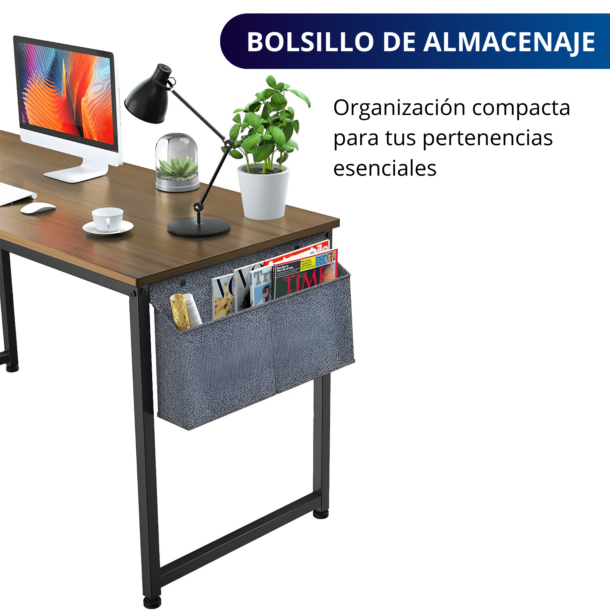 Foto 4 pulgar | Escritorio Oficina Para Computadora Ecomlab Minimalista (café)