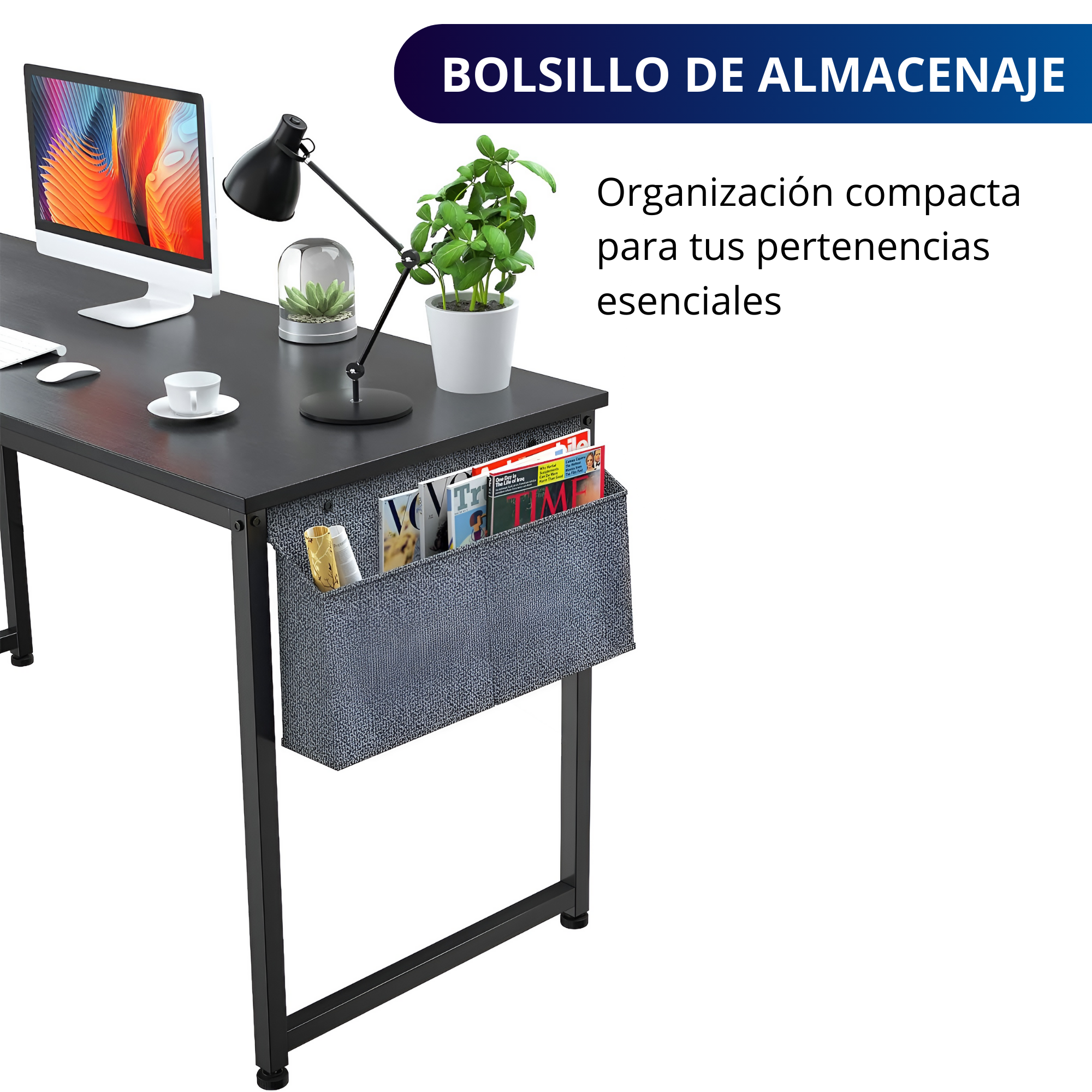 Foto 4 pulgar | Escritorio Oficina Para Computadora Ecomlab Minimalista (negro)