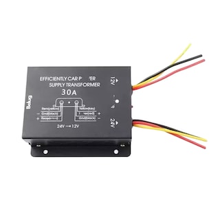 Foto 1 | Convertidor Inversor De Voltaje De 24 V A 12 V Belug Transformador Negro
