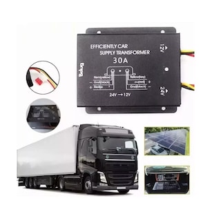 Foto 5 | Convertidor Inversor De Voltaje De 24 V A 12 V Belug Transformador Negro