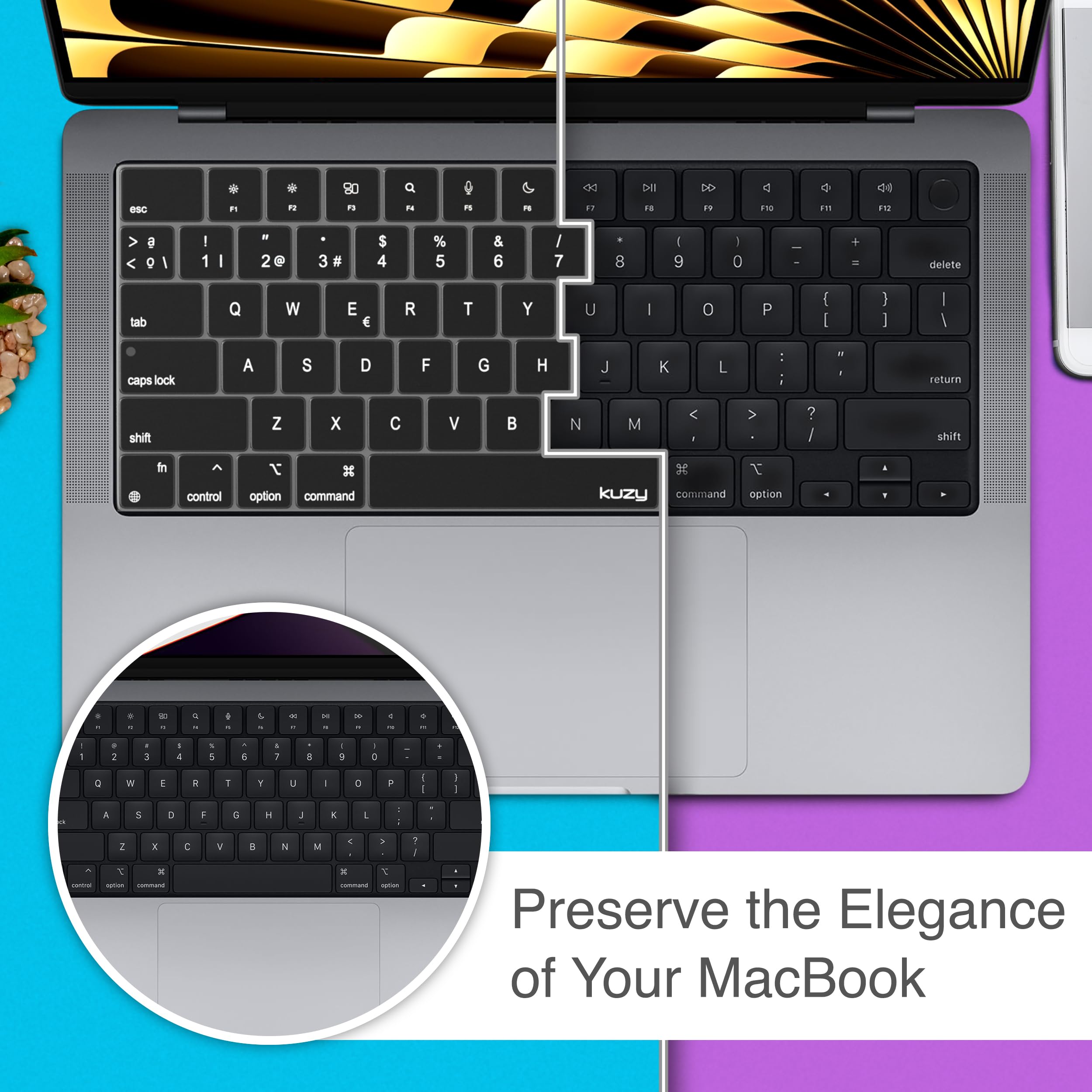 Foto 4 pulgar | Funda De Teclado Kuzy Spanish Silicone Para Macbook Pro/air - Venta Internacional.