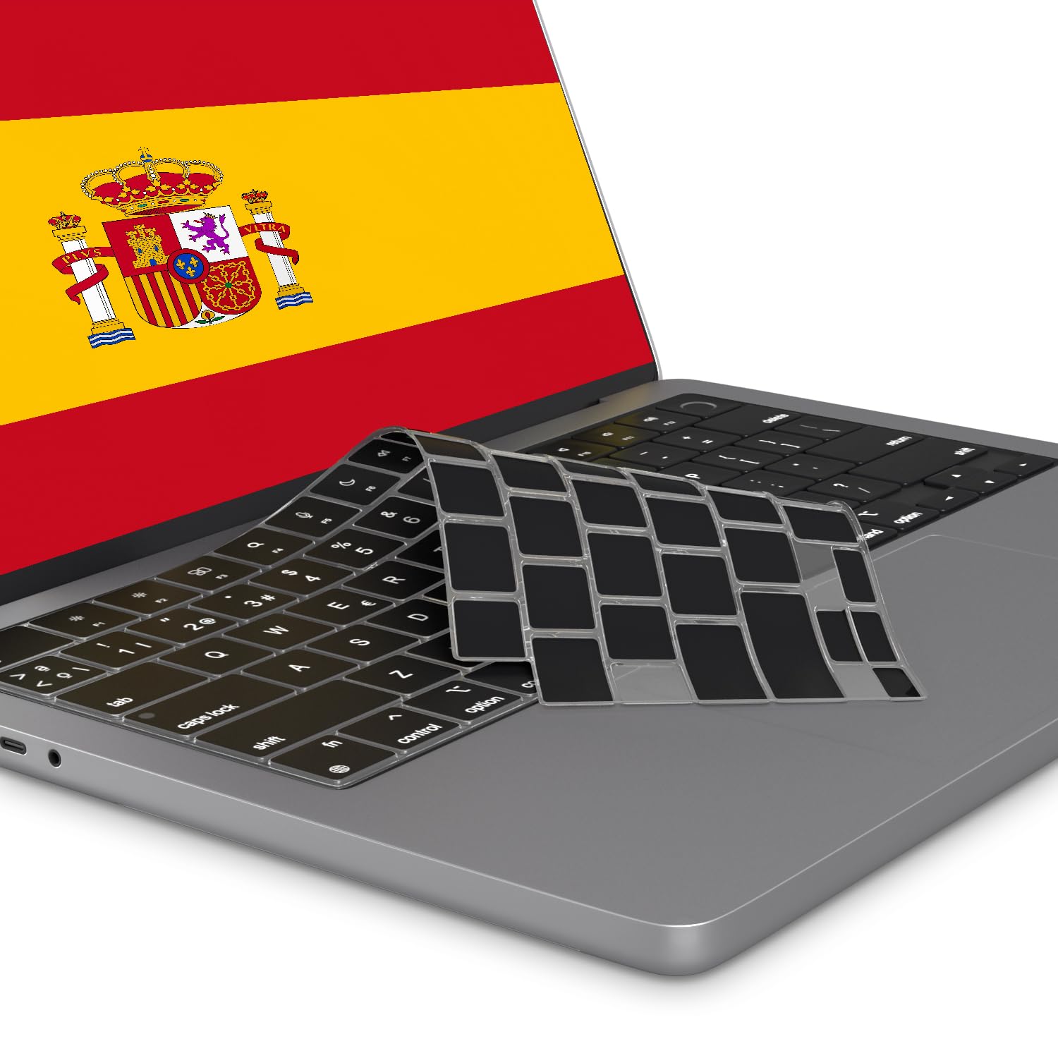 Foto 6 pulgar | Funda De Teclado Kuzy Spanish Silicone Para Macbook Pro/air - Venta Internacional.