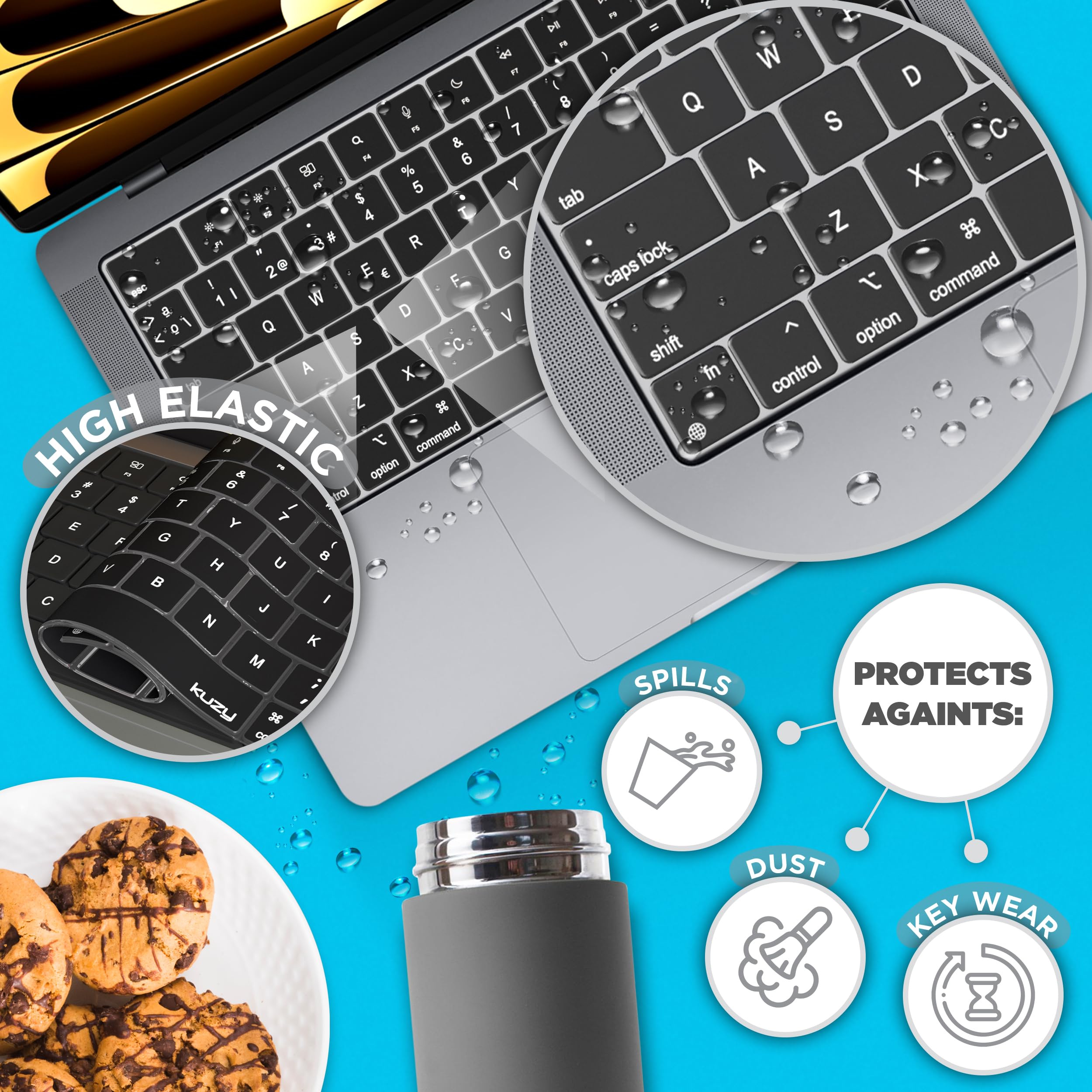 Foto 8 pulgar | Funda De Teclado Kuzy Spanish Silicone Para Macbook Pro/air - Venta Internacional.