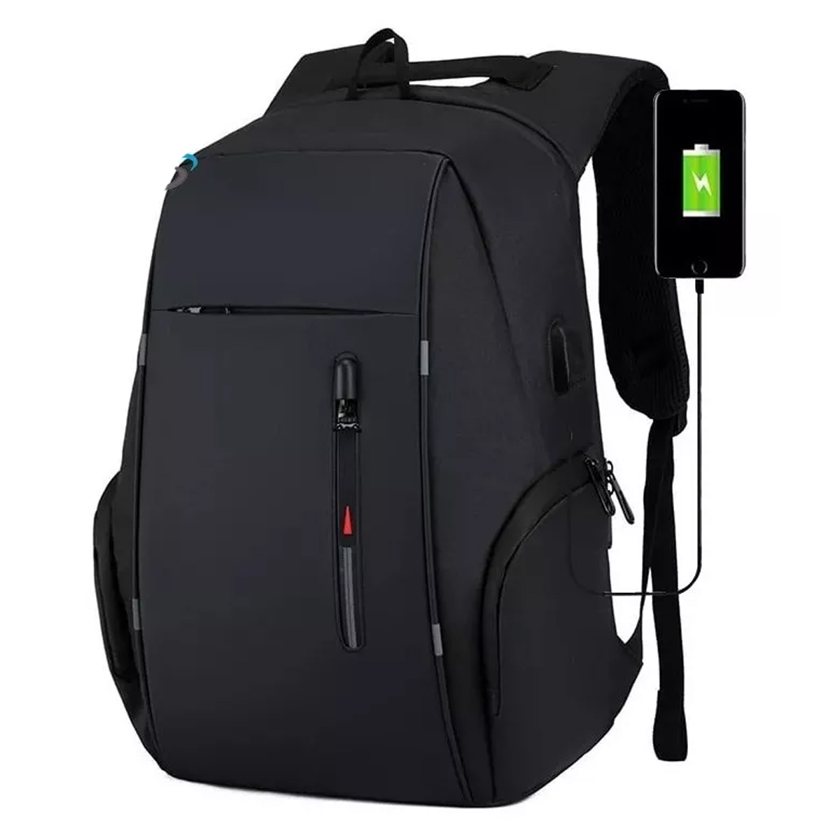 Foto 1 | Mochila para Laptop Genérica color Negro con Cargador USB