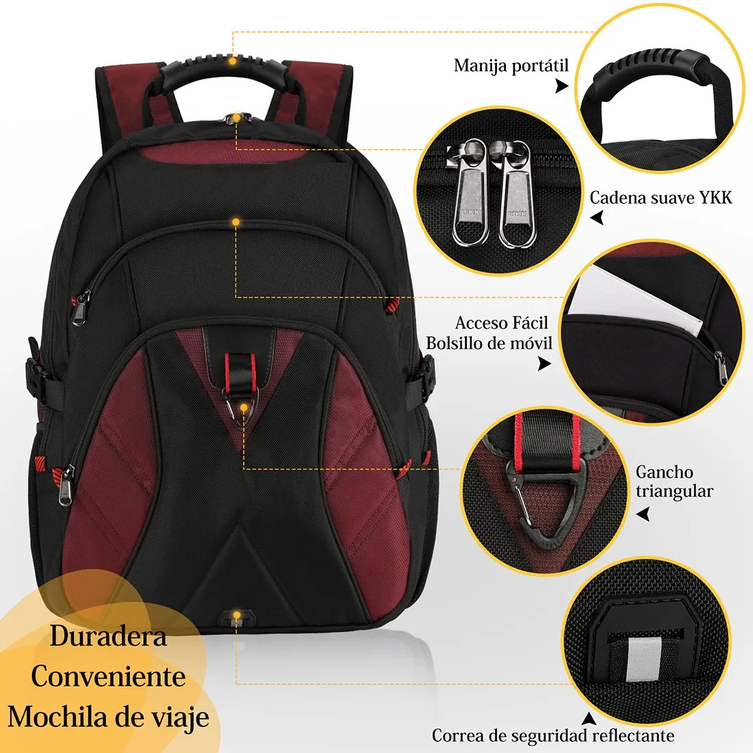 Foto 4 pulgar | Mochila Usb Para Laptop De 17.3 18.4 De Hombre