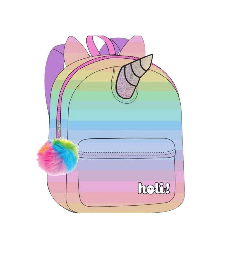 Mochila Para Niña Holi Con 2 Compartimentos Mod 160841 Ruz