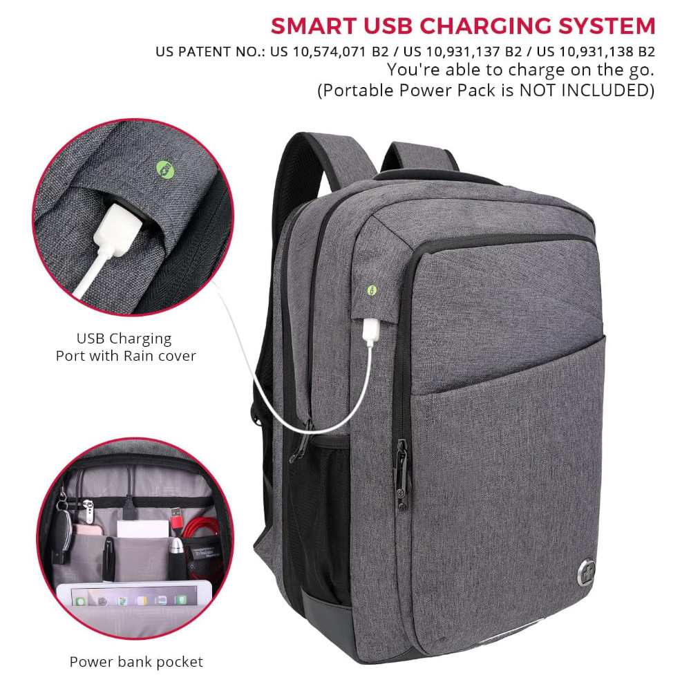 Foto 4 pulgar | Mochila Portalaptop Swissdigital SD-839 color Gris 15''