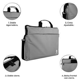Foto 3 | Mochila para Laptop DOLCE MOCLT4 color Gris Unisex