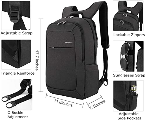 Foto 6 pulgar | Venta Internacional- Mochila para Laptop Kopack Antirrobo 15.6'' Carga USB Delgada Negra