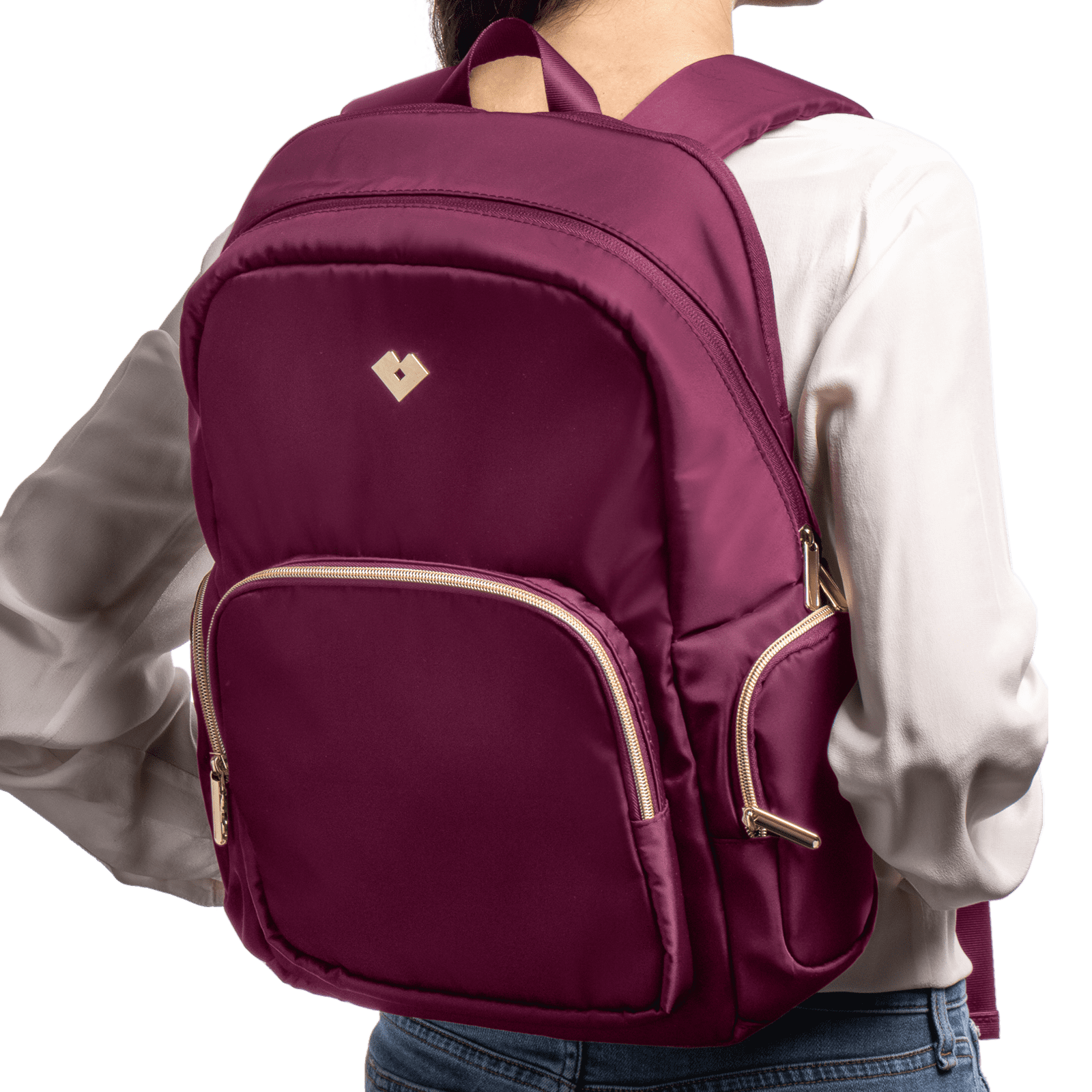 Foto 5 | Mochila para Laptop Hasta 15.6" Luckyly color Vino