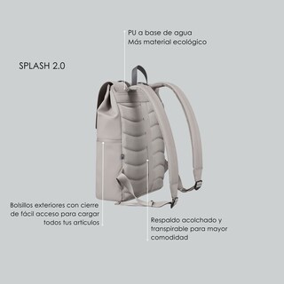 Foto 4 | Mochila Gaston Luga Spläsh 2.0 14.2l Para Laptop De 13'' Gris