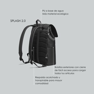 Foto 4 | Mochila Gaston Luga Spläsh 2.0 14.2l para Laptop De 13'' Negro