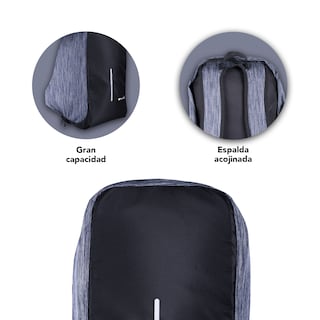 Foto 4 | Mochila Porta Laptop Techzone Cierres Ocultos Azul
