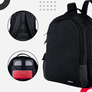 Foto 5 | Mochila TechZone TZ21LBP04 Gris Oscuro True Portalaptop 15.6'' Slot USB
