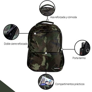 Foto 5 | Mochila TechZone TZ20LBP01 Camuflaje Warrior Portalaptop