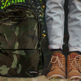 Foto 7 | Mochila TechZone TZ20LBP01 Camuflaje Warrior Portalaptop