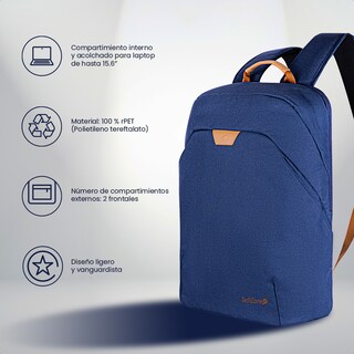 Foto 4 | Backpack Techzone Eco Hero Azul