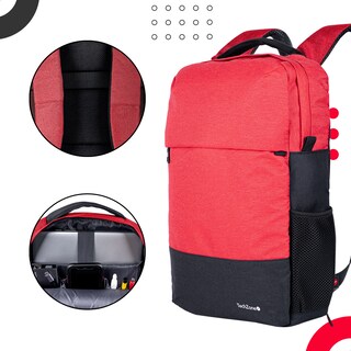 Foto 6 | Mochila TechZone TZ21LBP07-N Roja Strong Portalaptop 15.6''