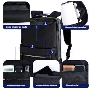 Foto 4 | Mochila para Laptop Hokins Evolve 2 en 1 Expandible