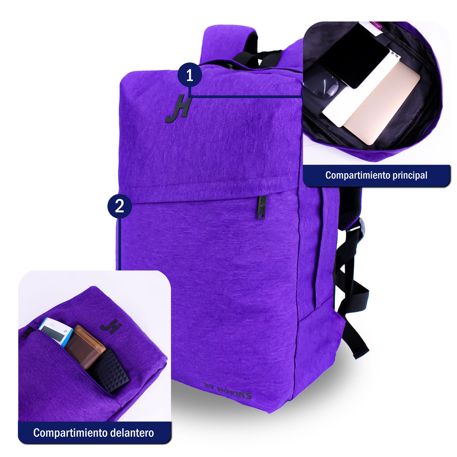 Foto 4 | Mochila Hokins Full Neón Morada