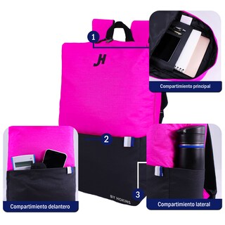 Foto 4 | Mochila Hokins Full Neón Rosa