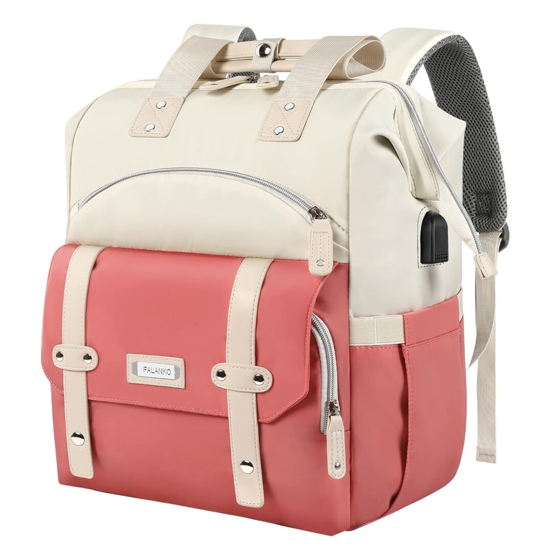 Mochila Falanko Rosa con Blanco para Laptop $2,241