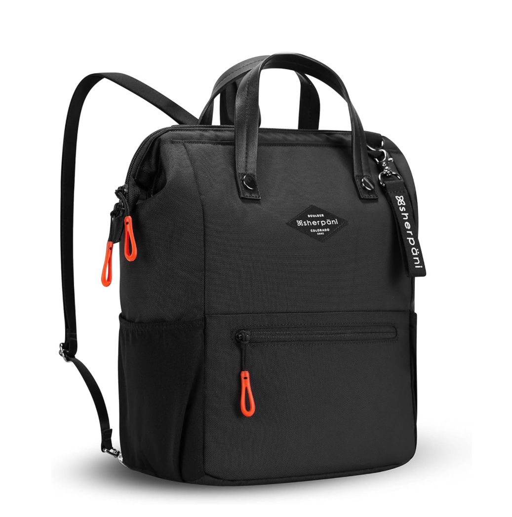 Mochila Sherpani Negra para Laptop de 13 Pulgadas