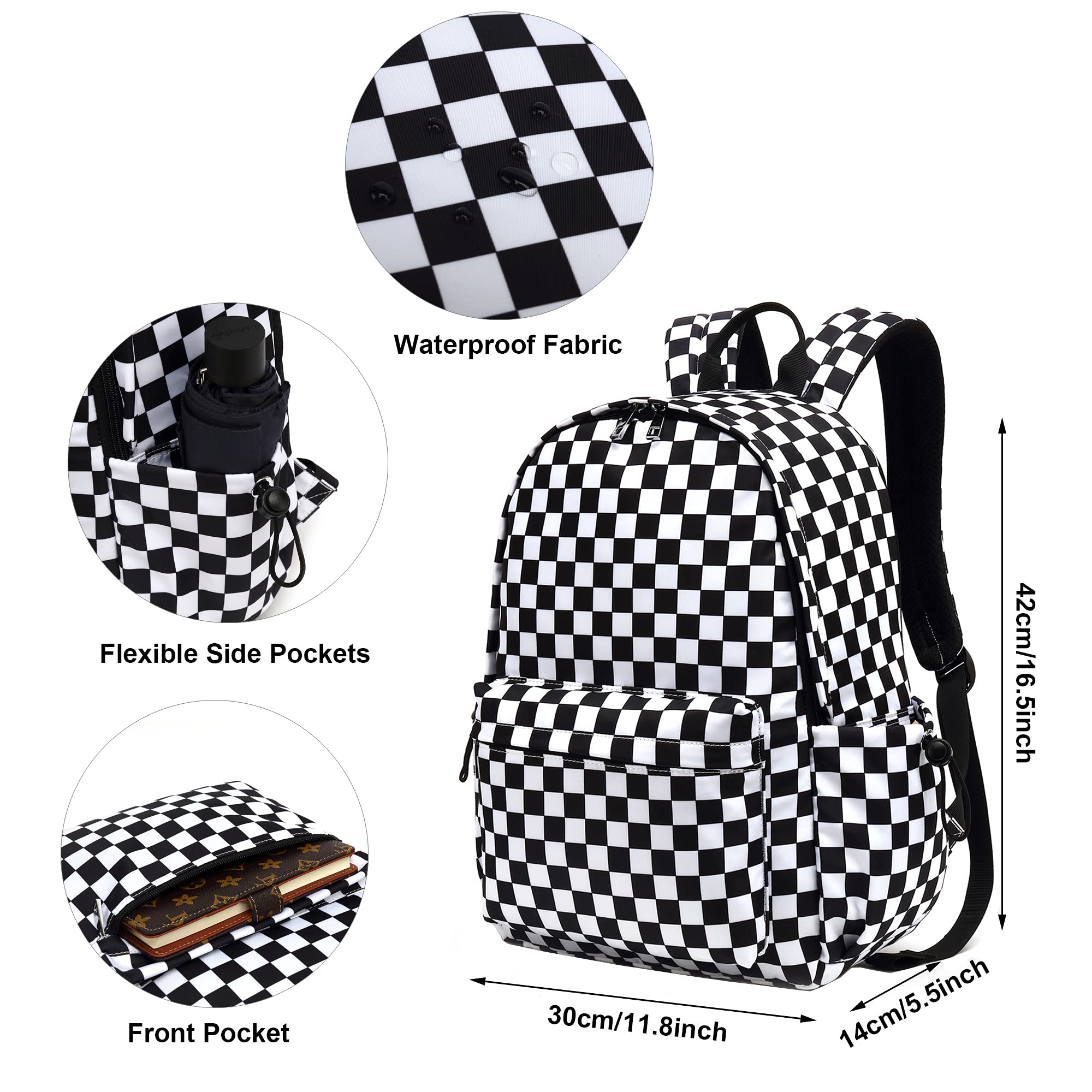 Foto 5 pulgar | Venta Internacional - Mochila Yusudan Checkered School para Niñas